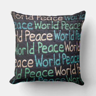 World Peace Colourful Love Peaceful Cushion