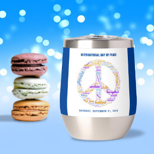 World Peace Day Peace Sign Word Cloud