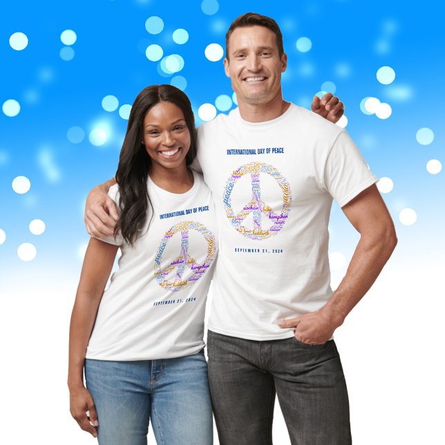 World Peace Day Peace Sign Word Cloud T-Shirt (World Peace Day Shirt (Unisex) 
Cover Photo.)