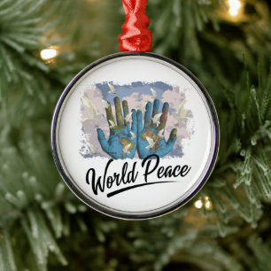 World Peace    Metal Ornament