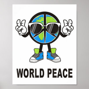 World Peace On Earth Shirt Global Love Peace Sign 