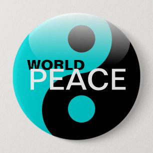 world peace pinback button
