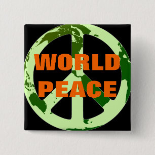 WORLD PEACE PINBACK BUTTON