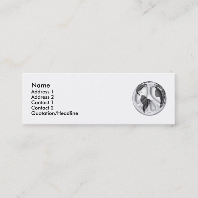World Peace Profile Card (Front)