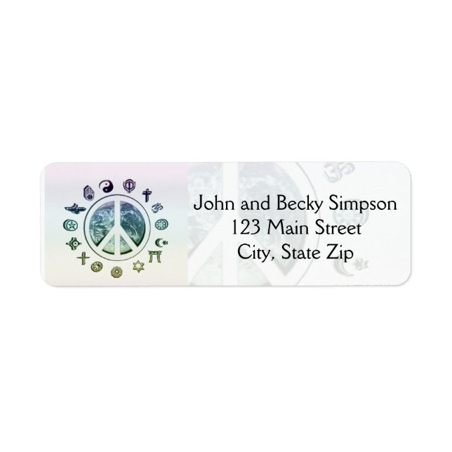 World Peace Return Address Label (Front)