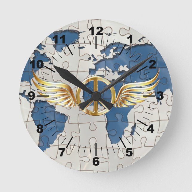 World peace round clock (Front)