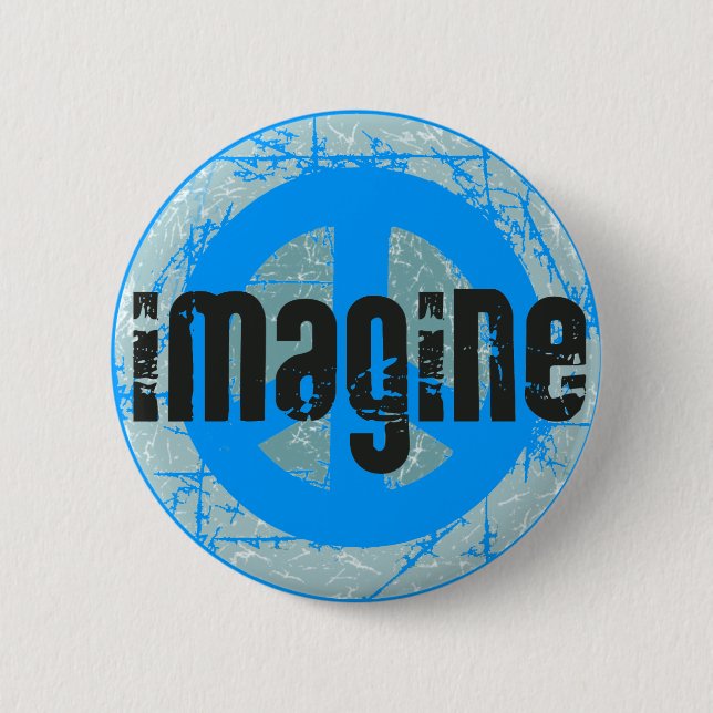 World Peace Sign 6 Cm Round Badge (Front)