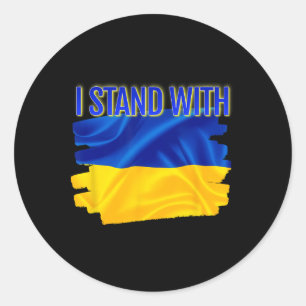 World Peace Support Ukrainian Flag I Stand With Uk Classic Round Sticker