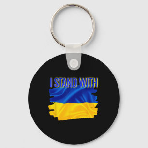 World Peace Support Ukrainian Flag I Stand With Uk Key Ring