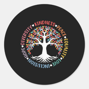 World Peace Supporter Retro Women Men Apparel Kind Classic Round Sticker