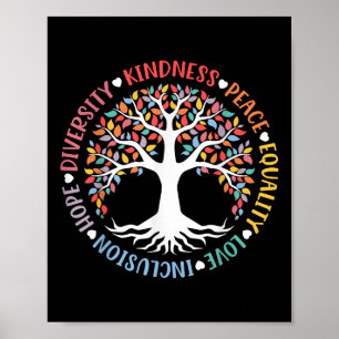 World Peace Supporter Retro Women Men Apparel Kind Poster