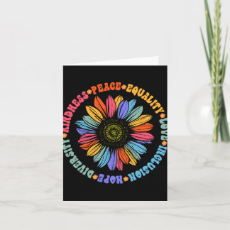 World Peace Supporter Sunflower Floral Outfit Kind Card