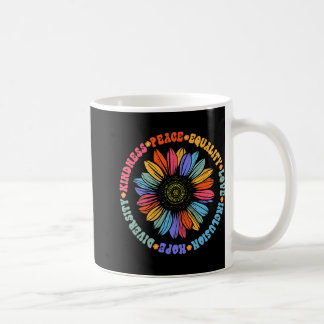 World Peace Supporter Sunflower Floral Outfit Kind Coffee Mug