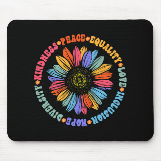 World Peace Supporter Sunflower Floral Outfit Kind Mouse Pad