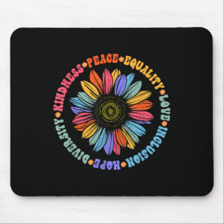 World Peace Suprter Sunflower Floral Outfit Kindne Mouse Pad