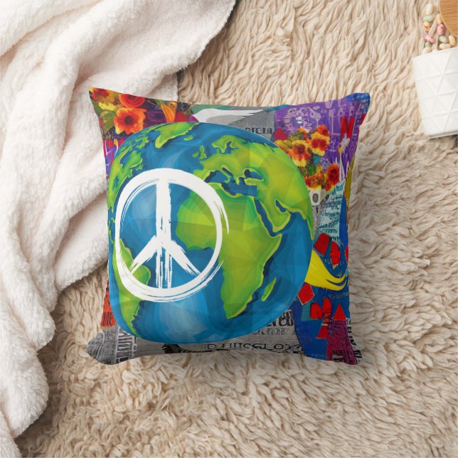 World Peace Throw Pillow (Blanket)