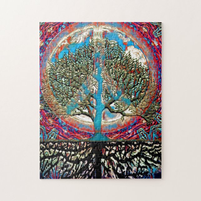 World Peace Tree of Life Jigsaw Puzzle (Vertical)