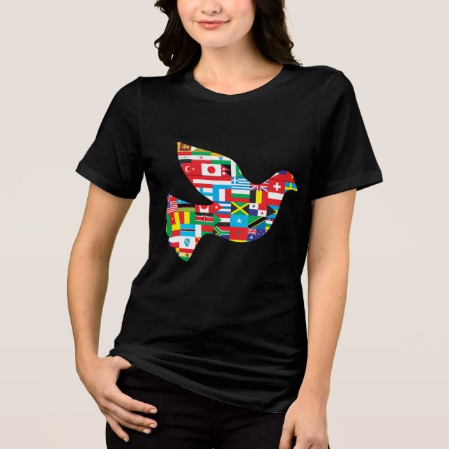 world peace Tri-Blend Shirt (Front)