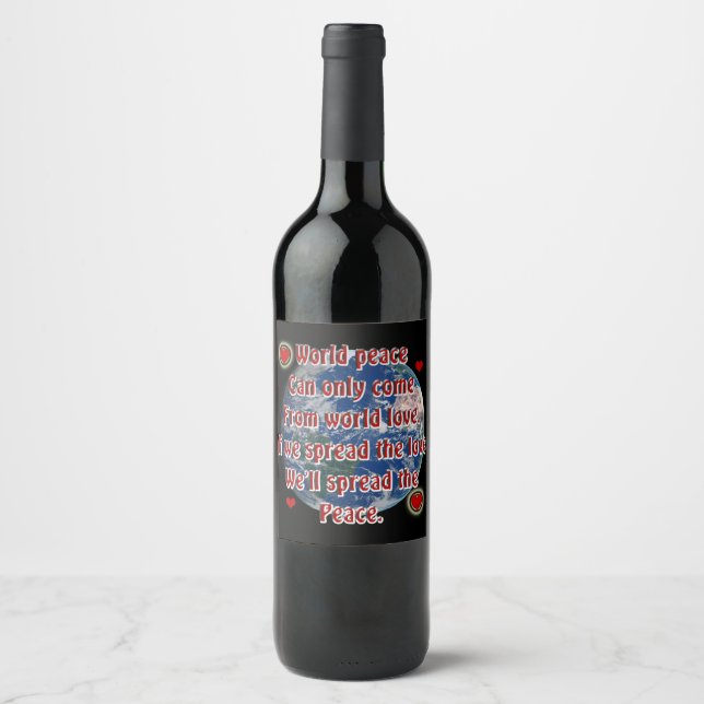 World Peace Wine Label (Front)
