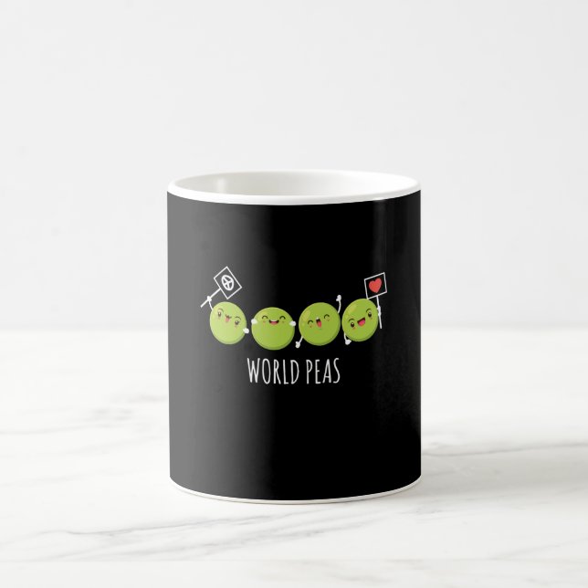 World Peas Vegan Vegan Vegetables Pea Coffee Mug (Center)
