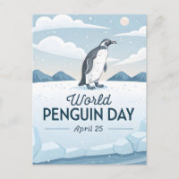 World Penguin Day Winter Nature Illustration