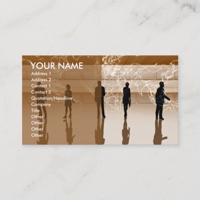 World People Business Card (Front)