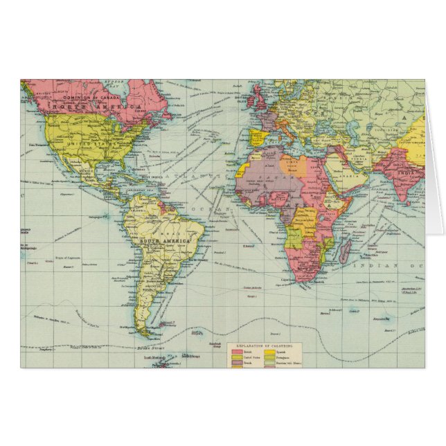 World political Map (Front Horizontal)