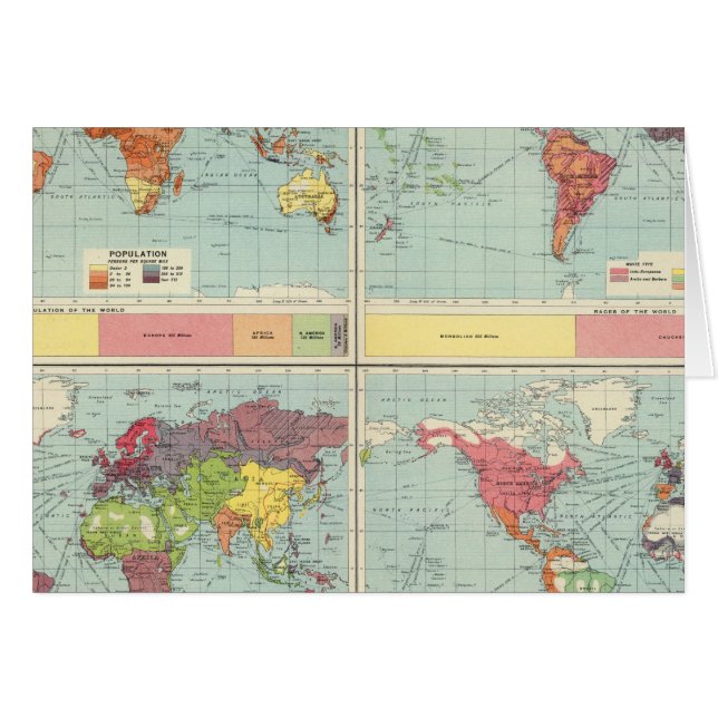 World population Map (Front Horizontal)