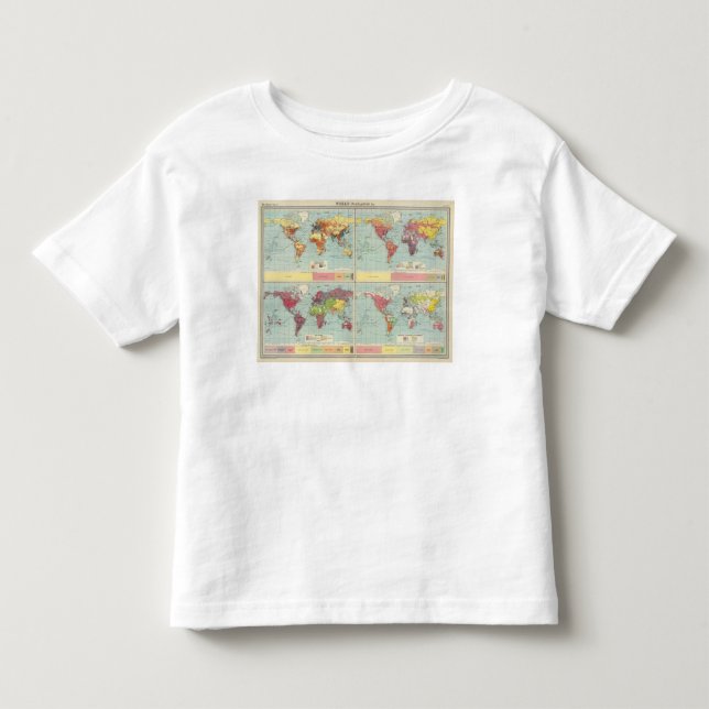 World population Map Toddler T-Shirt (Front)