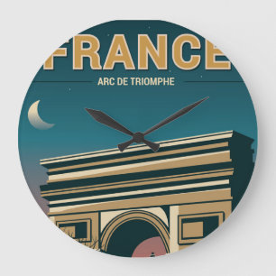 World postcards large clock