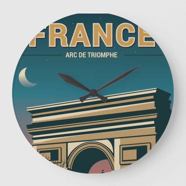 World postcards large clock (Front)