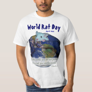 World Rat Day Shirt -- for light coloured shirts
