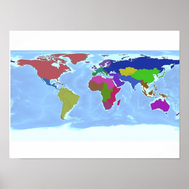 World Regions Map Poster (Front)
