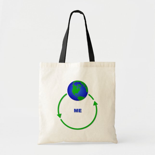 World Revolves Around Me Bag Tote Humour (Front)