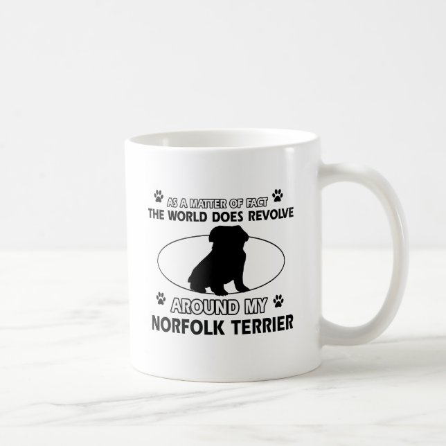 World revolves around my norfolk terrier coffee mug (Right)