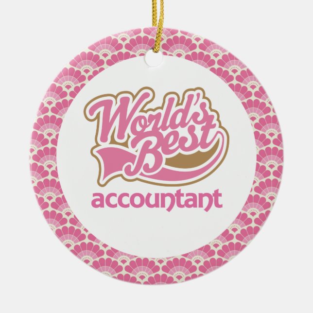 World’s Best Accountant Gift Ornament (Front)