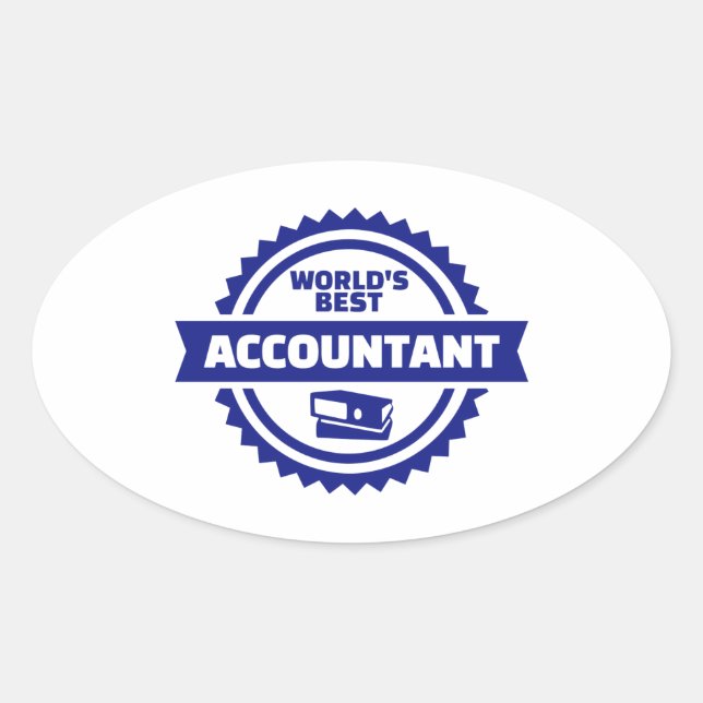World’s best accountant oval sticker (Front)