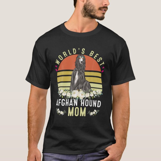 World´S Best Afghan Hound Mom Dog Mama Funny T-Shirt (Front)