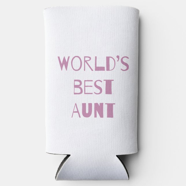 World’s Best Aunt Seltzer Can Cooler (Front)
