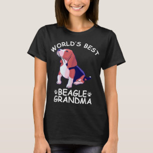 World S Best Beagle Grandma Granddog Dog Cute Perf T-Shirt