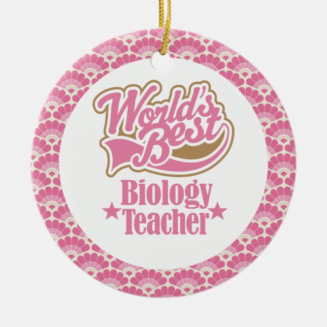 World’s Best Biology Teacher Gift Ornament (Front)