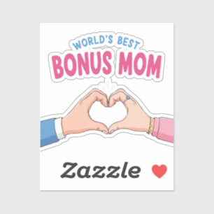  World’s Best Bonus Mum Heart Hands Gift