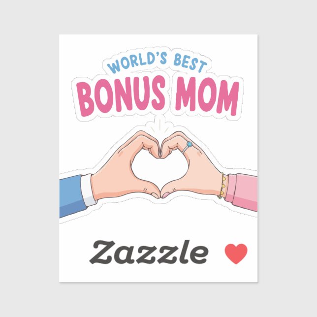  World’s Best Bonus Mum Heart Hands Gift (Sheet)