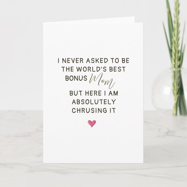 World’s Best Bonus Mum Quote Card (Front)