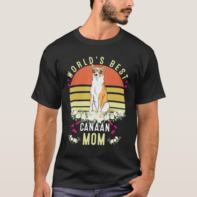 World´s Best Canaan Mum Dog Mama Funny T-Shirt (Front)