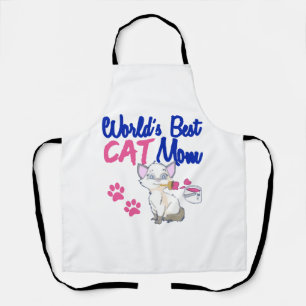 World s Best Cat Mum Apron