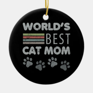 World’s Best Cat Mum Ceramic Ornament