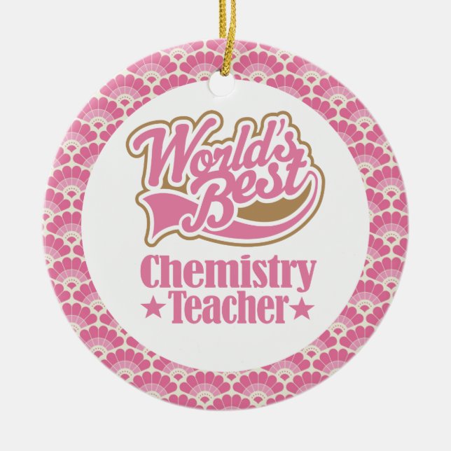 World’s Best Chemistry Teacher Gift Ornament (Front)