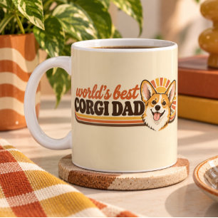 World’s Best Corgi Dad Mug Funny Corgi Dog Dad