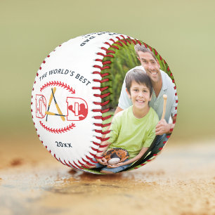 World’s Best Dad Custom Photo Keepsake Gift Baseball